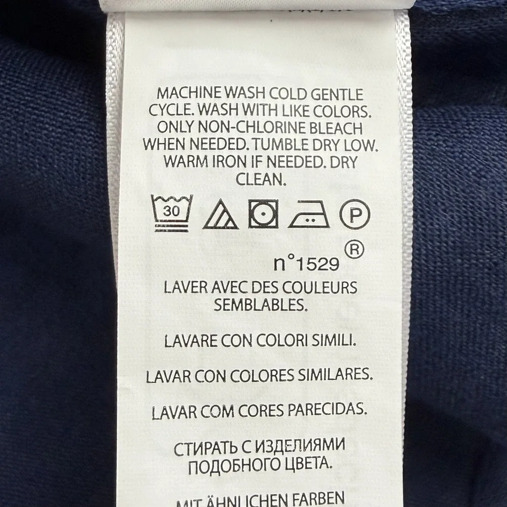 Polo Ralph Lauren 100% Linen Shirt Men's 4XLT Navy Short Sleeve Button Down